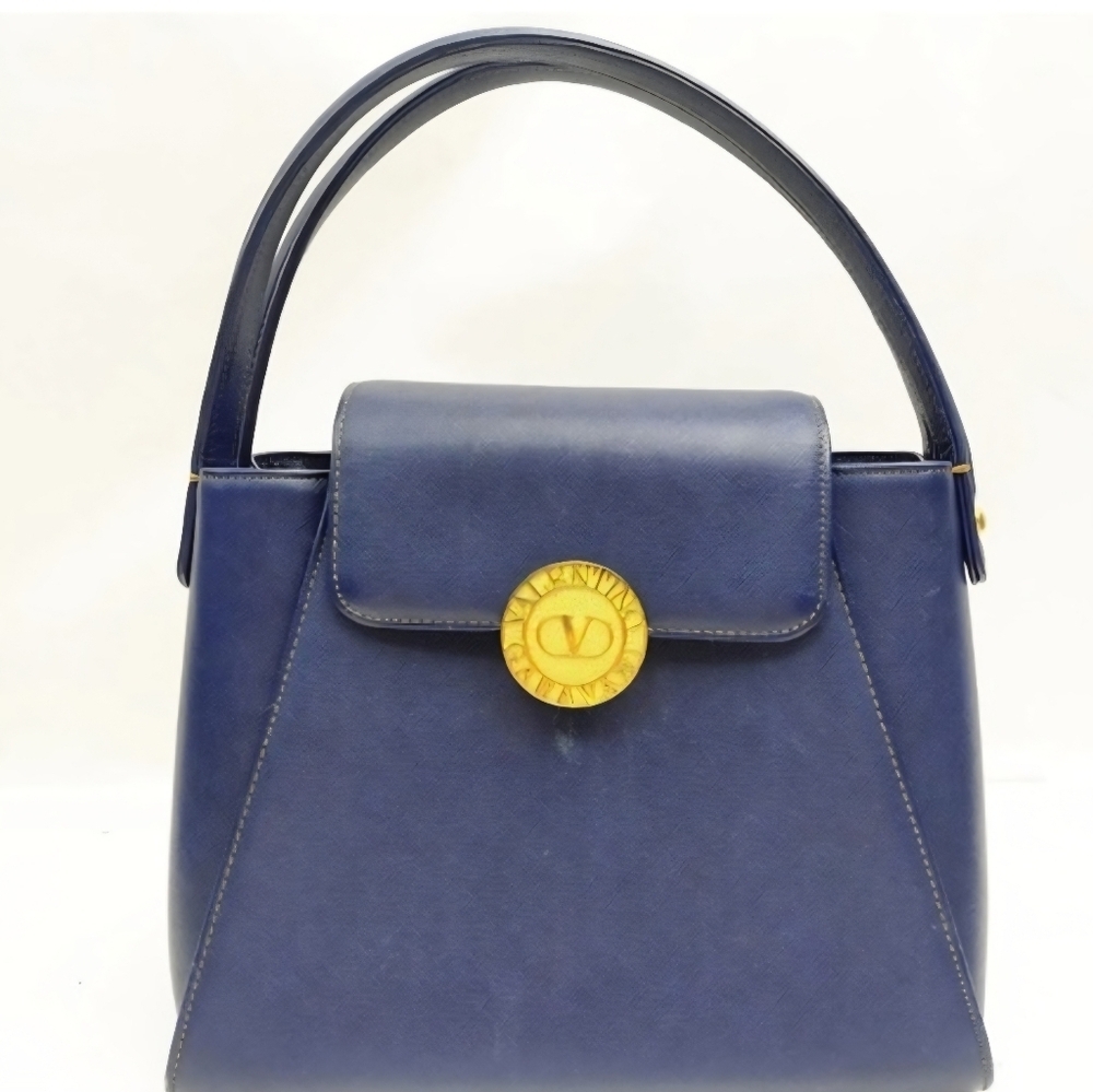 Valentino Garavani Elegant Navy Blue Hand Bag
